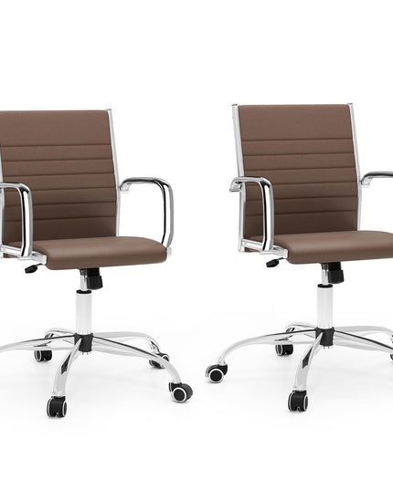 Ribbed Office Chair, Ergonomic High Back Executive Conference Chair