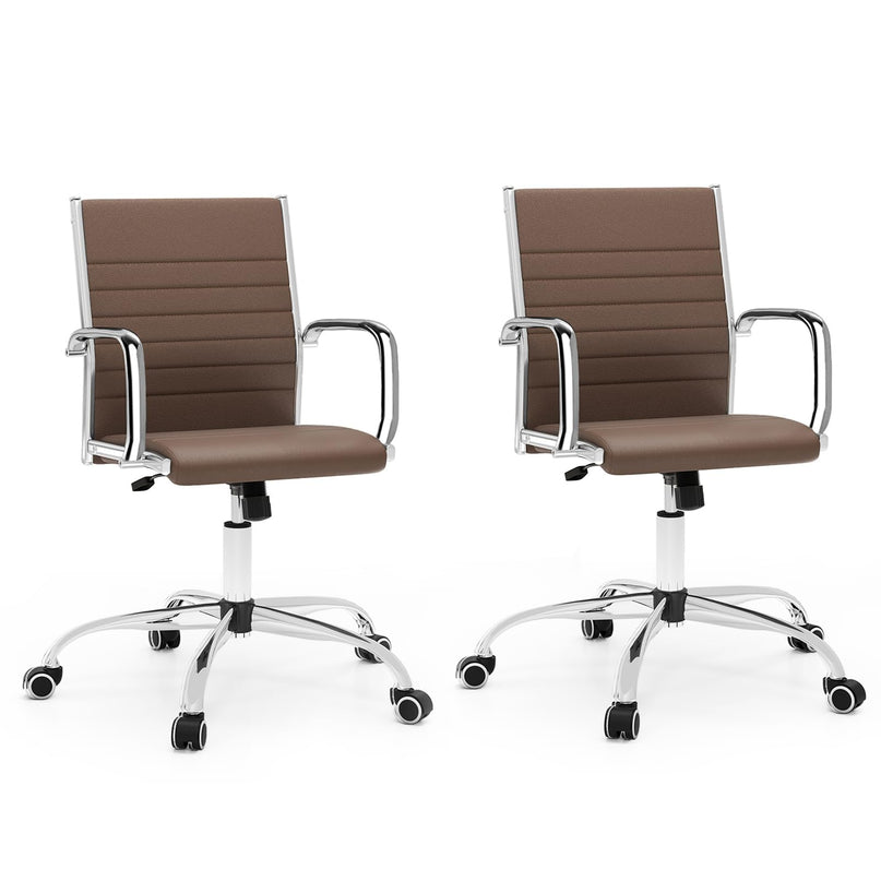 Ribbed Office Chair, Ergonomic High Back Executive Conference Chair