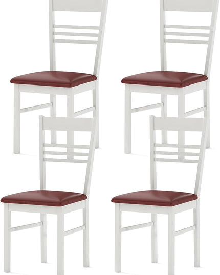 Giantex Wooden Armless Dining Chairs Set of 2/4 w/Slat Backrest