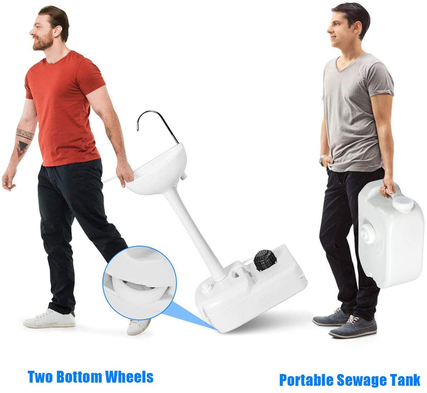 Hand Washing Station Portable Hand Sink W/Wheels