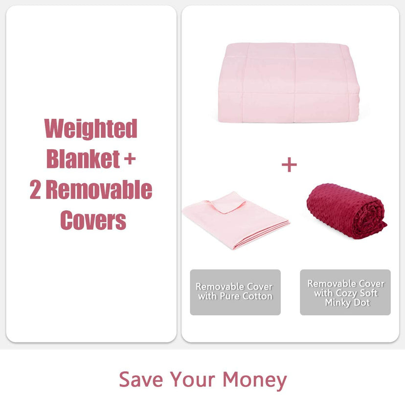 Weighted Blanket with Duvet Covers - Giantex