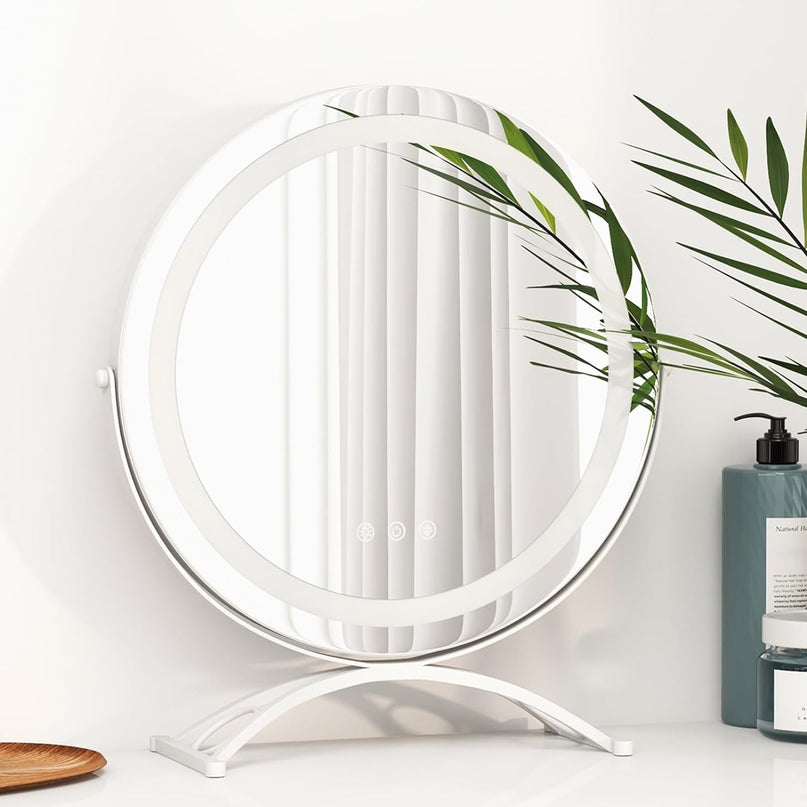 CHARMAID LED Makeup Mirror, 16 inch Lighted Vanity Mirror with Lights, 3 Color Lighting Modes