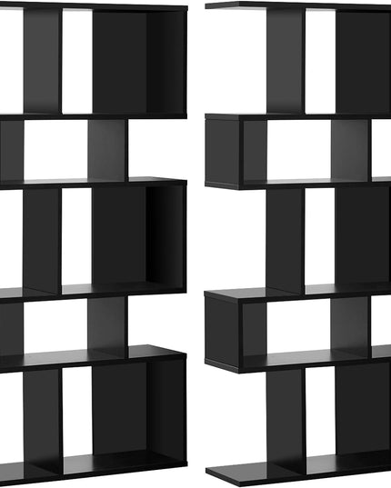 Freestanding Ladder Bookcase, 5-Layer Shelves Closet Organizer Rack Display Cabinet