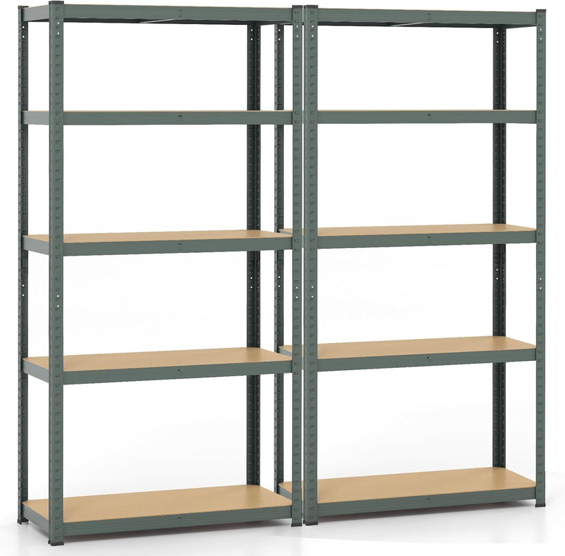 Giantex 5-Tier Storage Utility Shelves, 2000 LBS Total Load Capacity, Metal Garage Shelving Unit