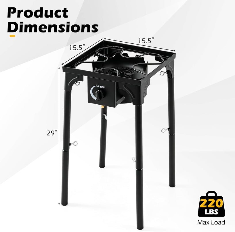 Giantex 3 Burner Propane Burner, 240,000 BTU High Pressure Gas Stove
