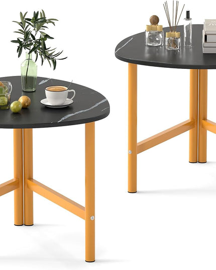 Giantex Triangle End Table | Small Coffee Table for Small Space Living Room
