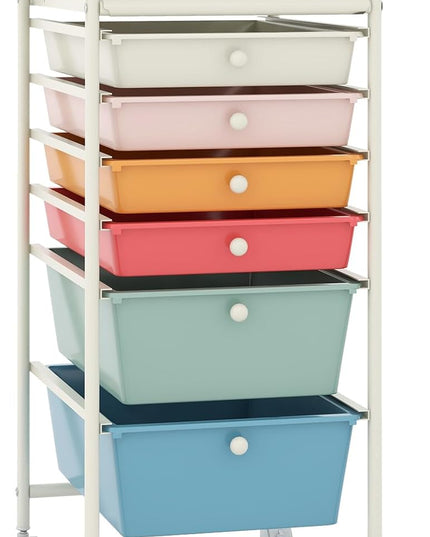 Giantex 6 Storage Drawer Cart Rolling Organizer Cart for Tools