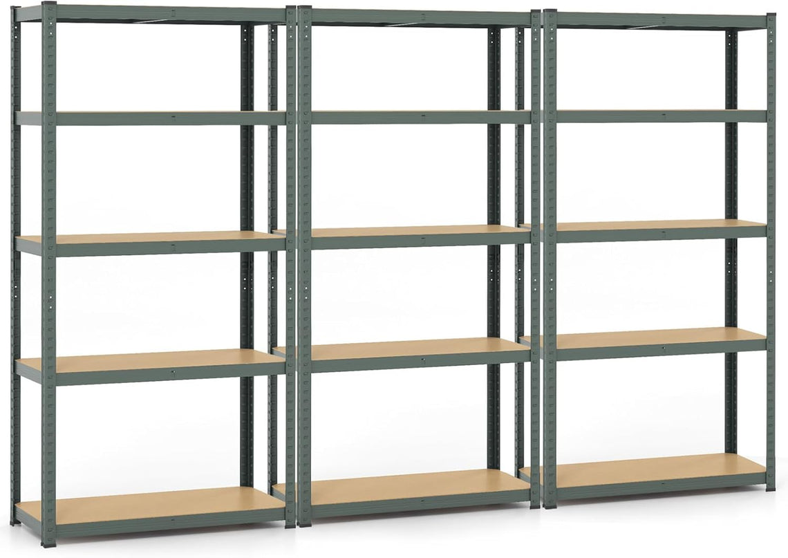 Giantex 5-Tier Storage Utility Shelves, 2000 LBS Total Load Capacity, Metal Garage Shelving Unit