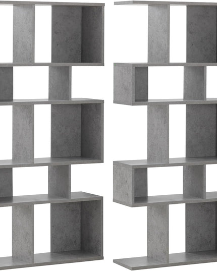 Freestanding Ladder Bookcase, 5-Layer Shelves Closet Organizer Rack Display Cabinet