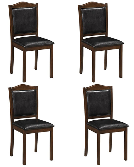 Giantex Wooden Dining Chairs Set of 2/4 | Faux Leather Padded Seat & Back