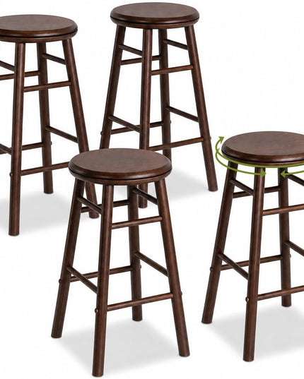 GIANTEX 24 Inch/29 Inch Round Swivel Bar Stools Set of 2/4