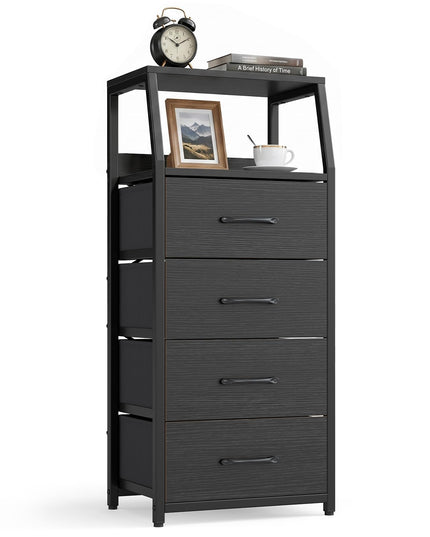 GIANTEX Tall Dresser with 4/5 Fabric Drawers & Metal Frame for Living Room (1/2)