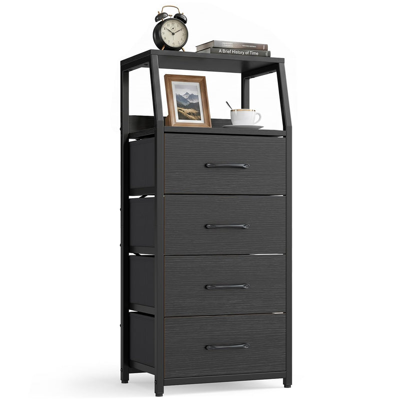 GIANTEX Tall Dresser with 4/5 Fabric Drawers & Metal Frame for Living Room (1/2)
