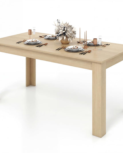 Table de salle à manger, table à manger rectangulaire en bois 160 x 80 x 76 cm