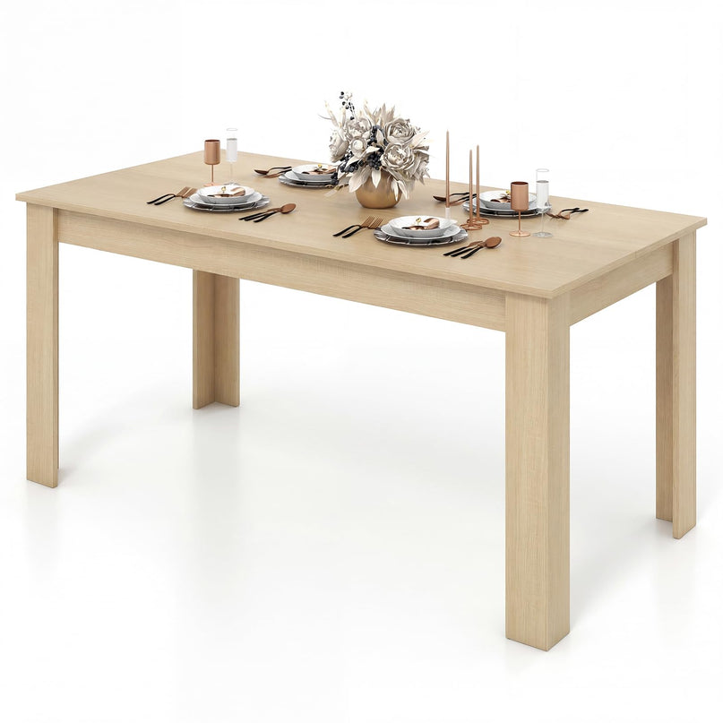 Dining Table, Wood Rectangular Table Dining Table 63" x 31.5" x 30"