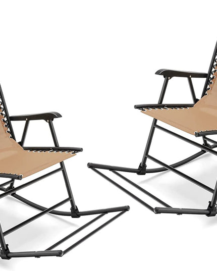 Giantex Rocking Camping Chair Folding - Outdoor Rocker Camping Chair