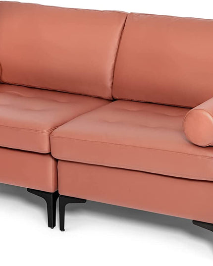 Giantex 68" Modern Loveseat, 2-Seater Sofa Couch