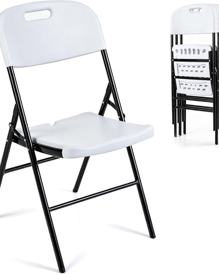 Giantex Folding Plastic Chairs w/HDPE Backrest & Seat (4/8/12)
