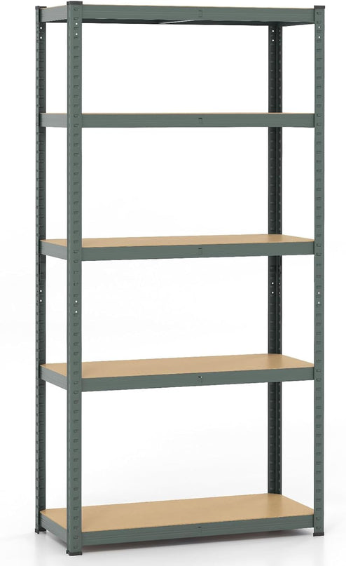 Giantex 5-Tier Storage Utility Shelves, 2000 LBS Total Load Capacity, Metal Garage Shelving Unit
