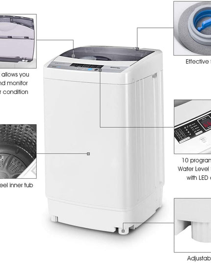 Portable Compact Washer Dryer Combo Full-Automatic Washing Machine