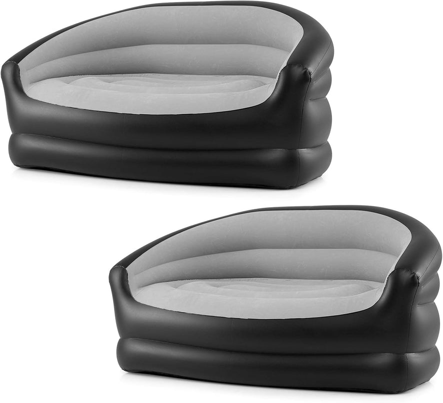 Giantex Inflatable Loveseat Couch | Portable & Foldable 2-Seater Air Sofa for Adults w/Armrests
