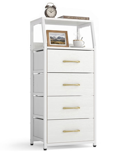 GIANTEX Tall Dresser with 4/5 Fabric Drawers & Metal Frame for Living Room (1/2)