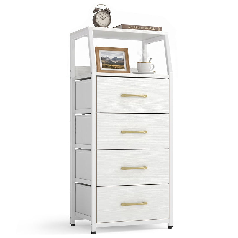GIANTEX Tall Dresser with 4/5 Fabric Drawers & Metal Frame for Living Room (1/2)