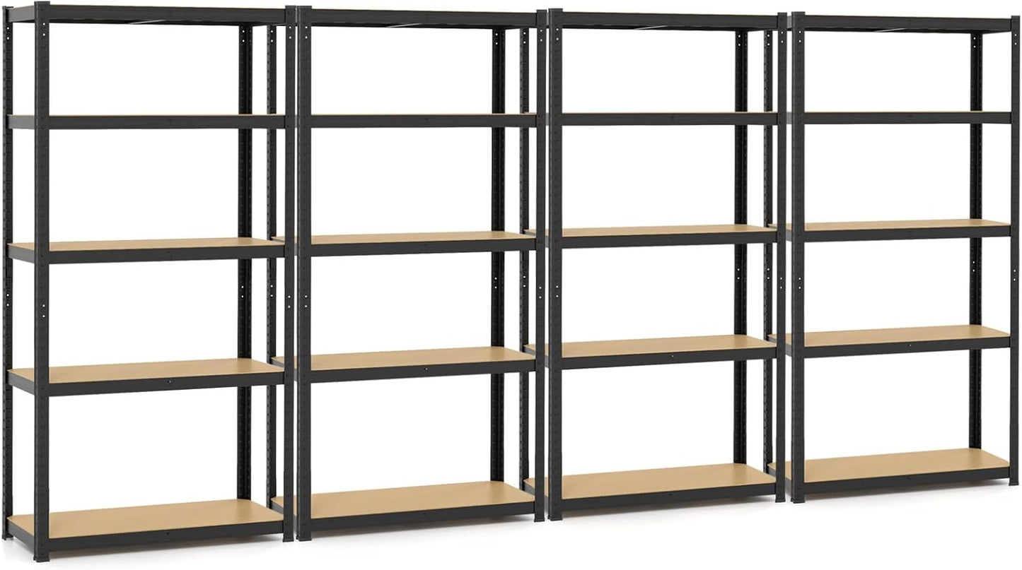 Giantex 5-Tier Storage Utility Shelves, 2000 LBS Total Load Capacity, Metal Garage Shelving Unit