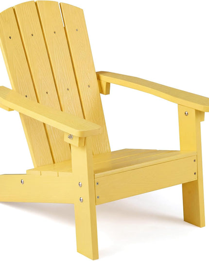 Chaise Adirondack pour enfants Giantex en PEHD – Chaise de jardin toutes saisons pour tout-petits au design ergonomique