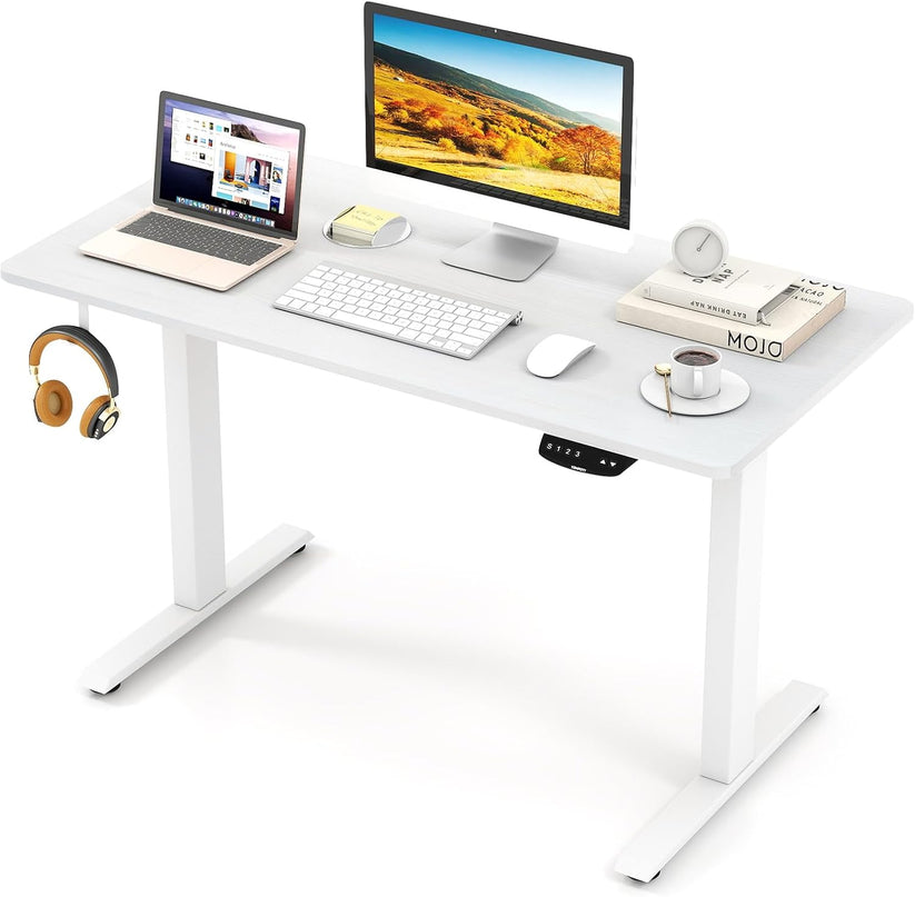 Giantex 48" x 24" Height Adjustable Sit Stand Computer Workstation w/3 Memory Height