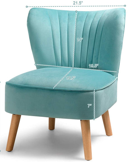 Velvet Accent Chair, Upholstered Modern Sofa Chair - Giantexus