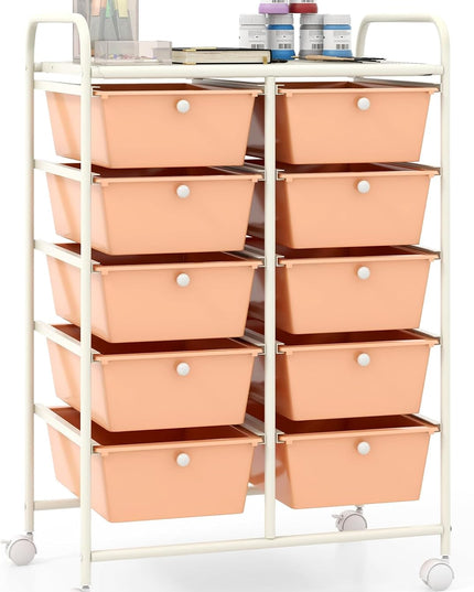 Giantex 10 Drawers Rolling Cart, Classroom Organizers