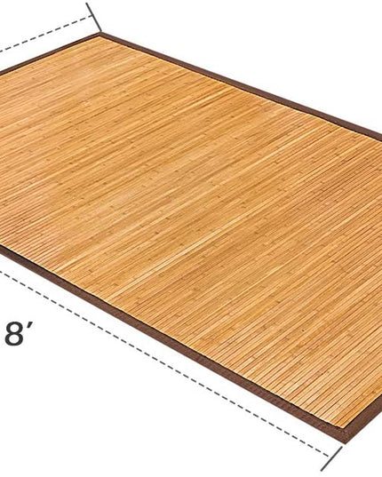 Floor Carpet Natural Bamboo Wood Indoor 60" x 96" Area Rug