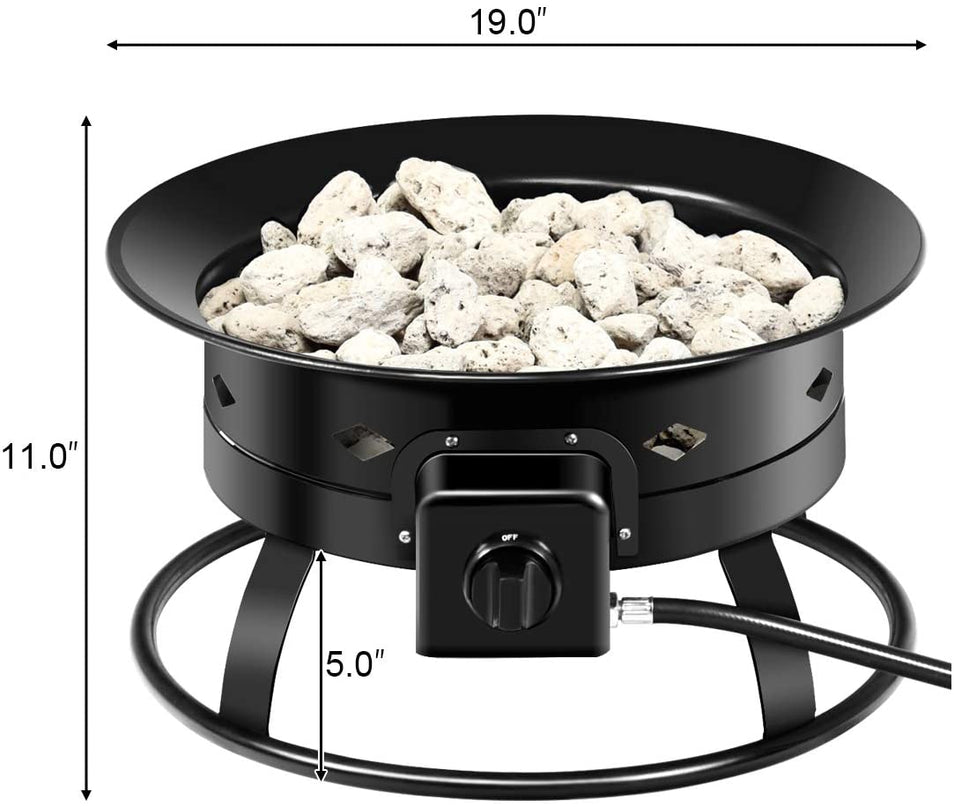 Firebowl Outdoor Portable Propane Gas Fire Pit