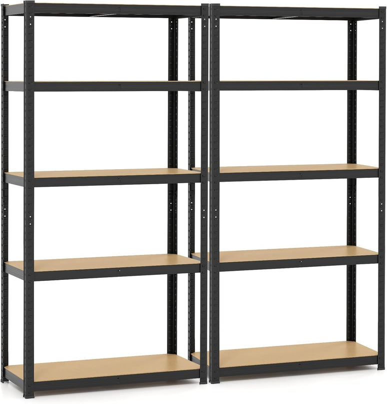 Giantex 5-Tier Storage Utility Shelves, 2000 LBS Total Load Capacity, Metal Garage Shelving Unit