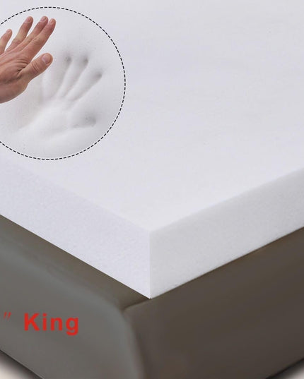 Giantex King Size White 45D Memory Sponge Memory Foam Mattress Pad Bed Topper