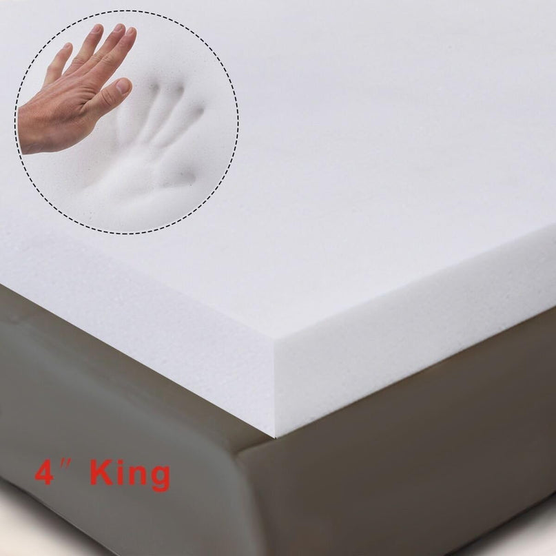 Giantex King Size White 45D Memory Sponge Memory Foam Mattress Pad Bed Topper