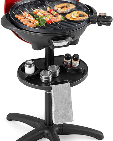 Giantex 1350W Electric BBQ Grill Non-stick w/ 4 Temperature Setting Outdoor Garden Patio Camping