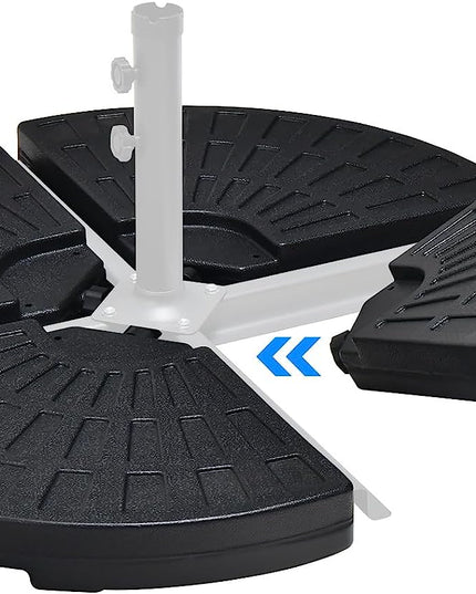 Giantex 284 lbs Fillable Offset Patio Umbrella Base, 4PCS Umbrella Stand Water Sand Weight for Cantilever Umbrella