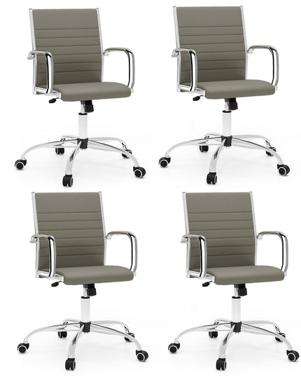 Ribbed Office Chair, Ergonomic High Back Executive Conference Chair