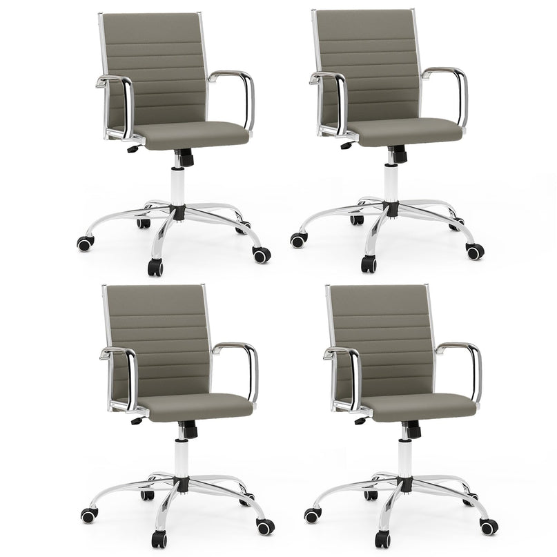 Ribbed Office Chair, Ergonomic High Back Executive Conference Chair