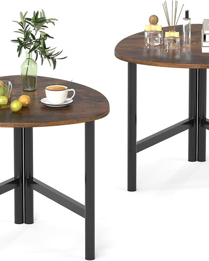 Giantex Triangle End Table | Small Coffee Table for Small Space Living Room