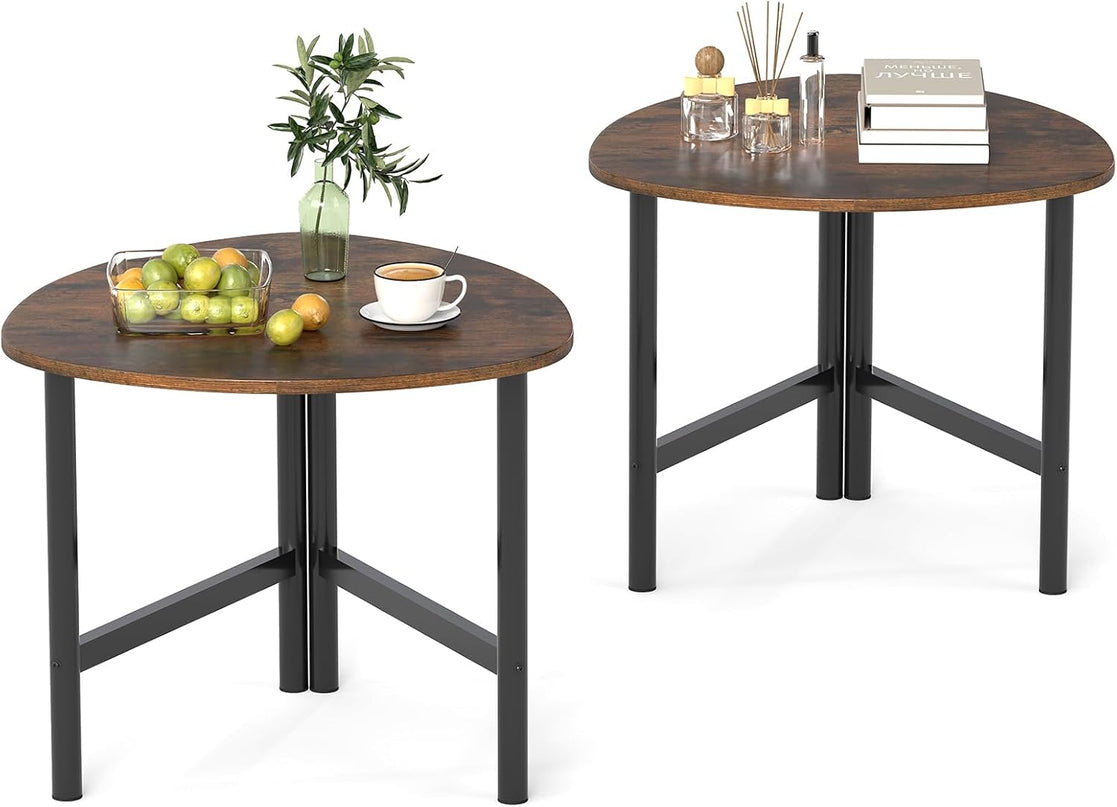 Giantex Triangle End Table | Small Coffee Table for Small Space Living Room