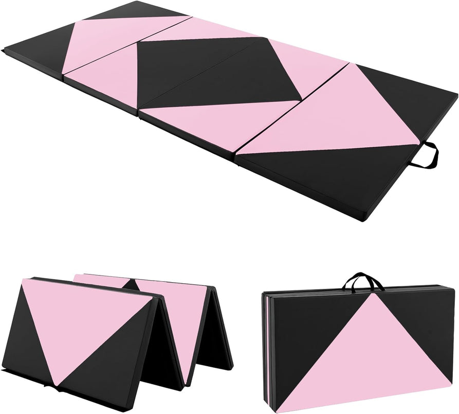 Giantex 4'x8'x2 Gymnastics Mat, Folding Anti-Tear Gymnastics Panel Mats