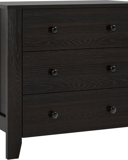 Giantex Petite commode de chambre à 3 tiroirs – Commode large de 28,5" x 18" x 26", Grande table de chevet moderne