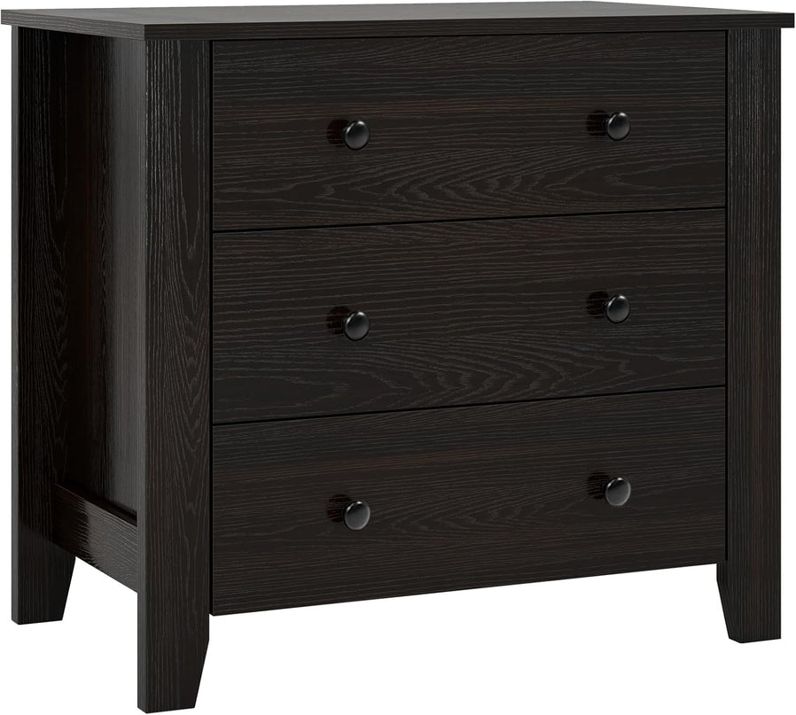 Giantex Petite commode de chambre à 3 tiroirs – Commode large de 28,5" x 18" x 26", Grande table de chevet moderne