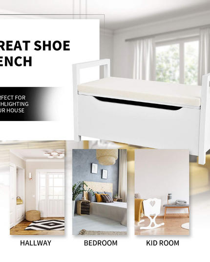 Giantex Shoe Storage Bench with Cushion