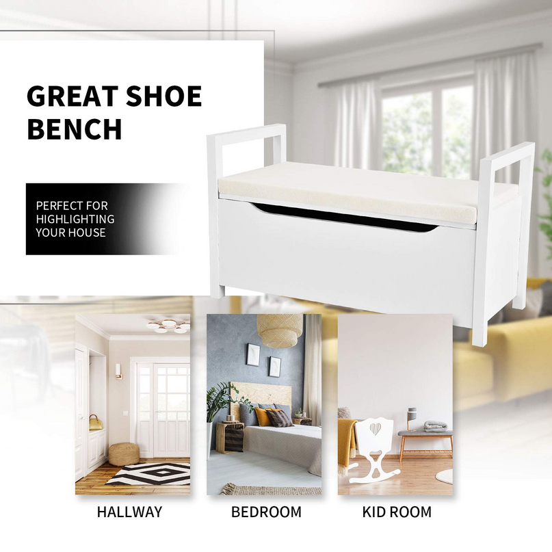 Giantex Shoe Storage Bench with Cushion
