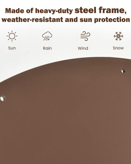 Giantex Patio Umbrella Base, 59 LBS Heavy-Duty Round Umbrella Stand, 29.5 Inch/Brown/Round - Giantexus
