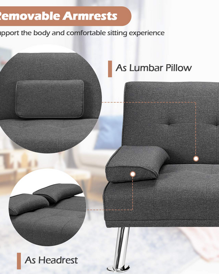 Giantex Modern Convertible Futon Sofa Bed